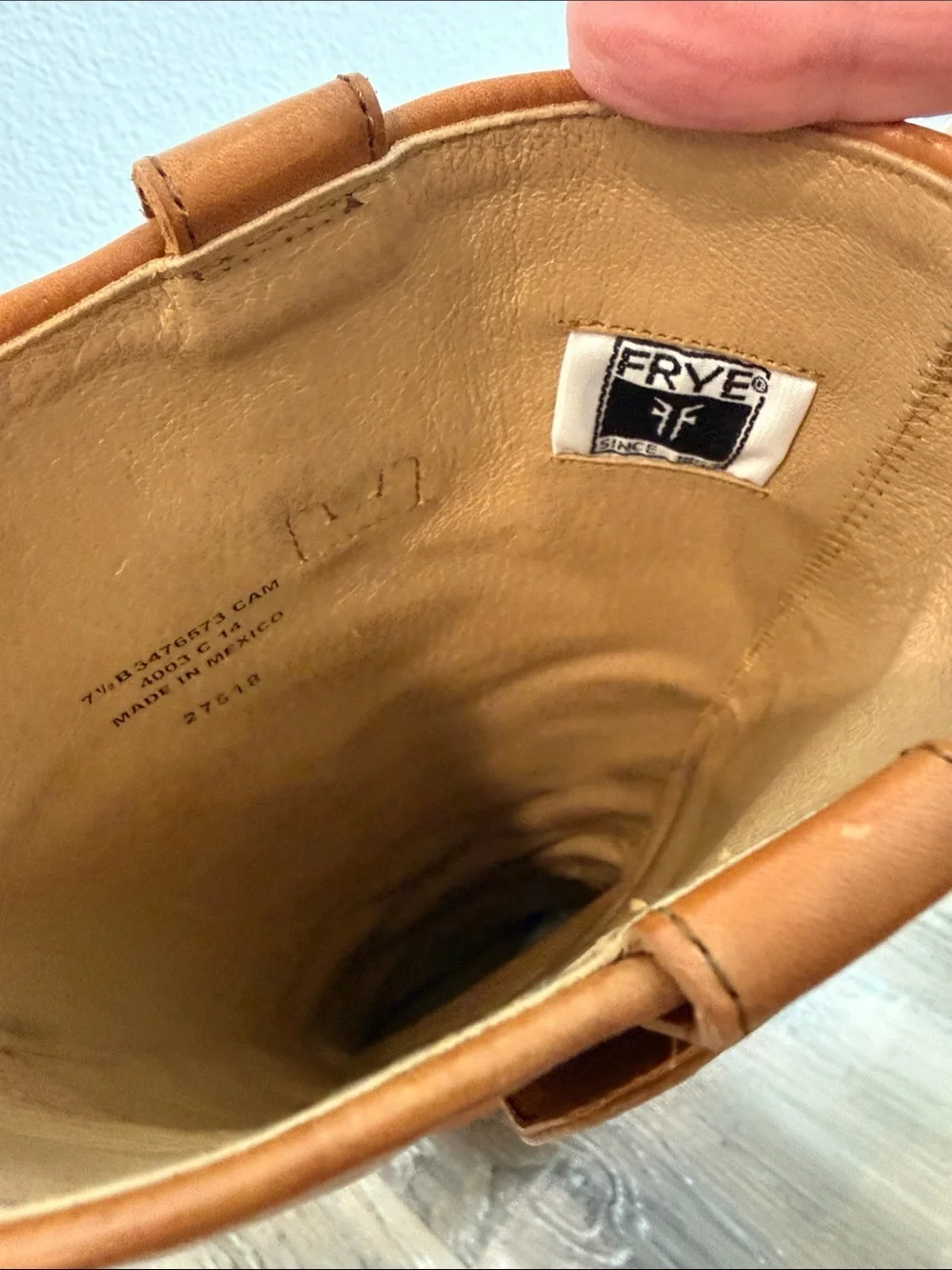 FRYE Jackie  Tall Leather Riding Boots - Tan sz 7.5